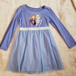Frozen Tulle Dress, Sz 6, Blue, Long Sleave